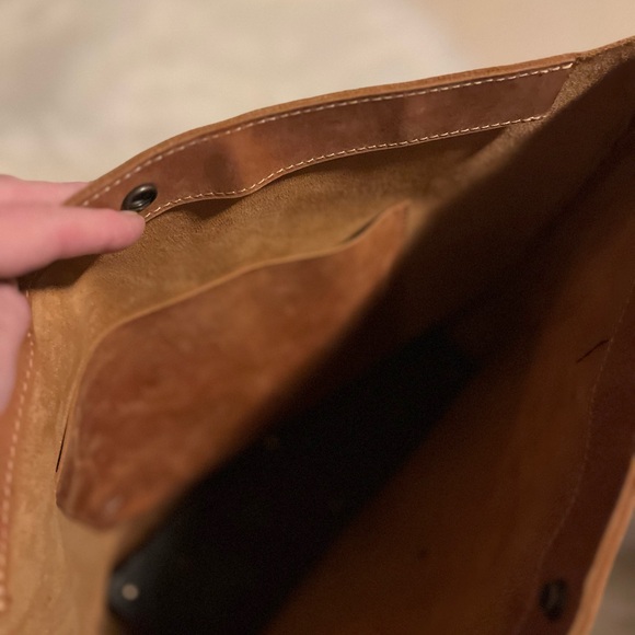 Convertible Backpack Purse Leather Tote Laptop Bag Minimalist Elegant brown - Picture 2 of 5